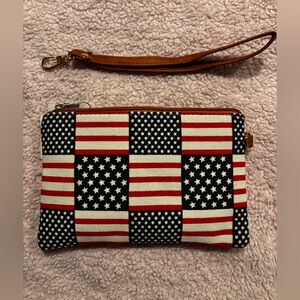 Patriotic Flag Wristlet Clutch